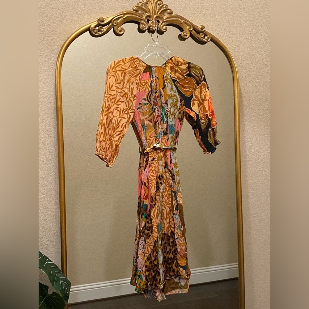 Geisha Designs Collage Midi Dress Size L - Picture 5 of 9
